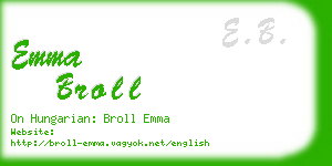 emma broll business card